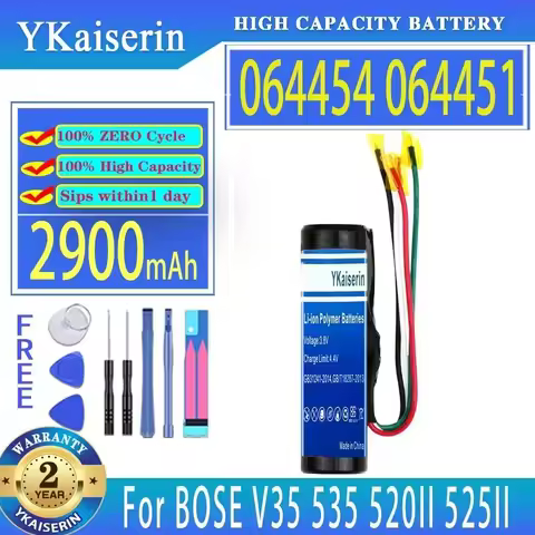 YKaiserin Battery 064454 064451 2900mAh For BOSE V35 535 520II 525II 535II T20 Series Bluetooth Spea