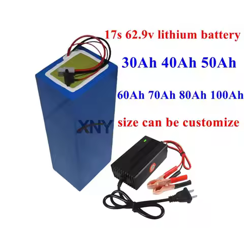 60v 80ah 40Ah 62.9V 100Ah li-ion battery BMS 17S 30Ah 62.9V 50Ah 60Ah lithium for 3000w scooter bicy