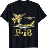 F16 Jet Aircraft Fighter Jet Blueprint Design Cotton Tshirt Casual Unisex Tops Tees Men's Clothing