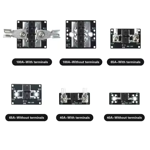 40A/65A/100A Unlimited Voltage Ideal Diode Module High Current Anti-Reverse Flow for Solar Charging 