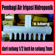 8-hole irrigation water divider from 1 2 inch hose to 7mm hose