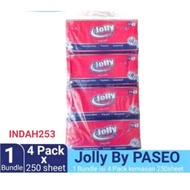 Jolly Facial Tissue by paseo 1 pack (contains 4 pcs x 250 sheets 2 play)