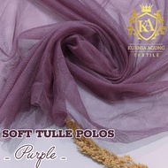 Kain Tile Halus Lembut Meteran / Soft Tulle Polos warna Lilac Ungu Lavender Bahan Kebaya Dress Gamis