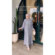 Ls395 Queenstreet | Yhunw Premium Brukat Dress | Women's Premium Gamis Tunic Dress Detachable Set | 