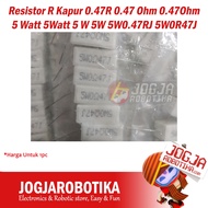 R Lime Resistor 0.47R 0R47 0.47 Ohm 0.47Ohm 5 Watt 5Watt 5 W 5W 5W0.74RJ 5W0R47J