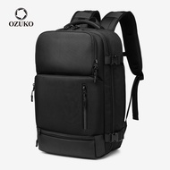 OZUKO Large Capacity USB Charging Men Laptop Backpack Waterproof Travel Bag