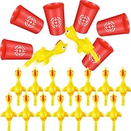 Chalyna 22 Pcs Rubber Chickens Slingshot Chicken Finger Toys Carnival Games Chicken Rubber Chicken F