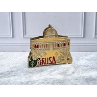 Vintage Metal Dome of the Rock Mosque Jerusalem Napkin or Document Holder