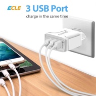 Best Seller.. Ecle Adaptor Charger Quick Charging 3 Usb Port Qc3.0