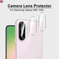 ตัวปกป้องกล้องถ่ายรูปด้านหลัง2ชิ้นสำหรับ Samsung Galaxy A56 5ก. เคสกระจก3D ใสด้านหลังของ Sumsung San