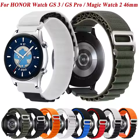 Watchband For HONOR Watch GS 3 / GS Pro / Magic Watch 2 46mm Replacement Nylon Strap Band 22mm Brace