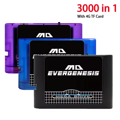 3000 in 1 Game Cartridge EDMD With 4GB Mini SD Card For SEGA Genesis Mega Drive MD Game Console Flas