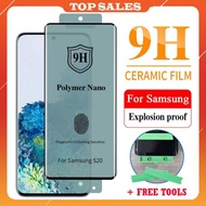 [A08] Samsung S22 Galaxy Note 20 Ultra S20 Plus S10 S9 S8 Note 10 Full Glue Soft Ceramic Tempered Glass Screen Protector