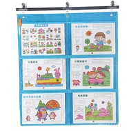 6 Oxford Cloth Hanging Bag Hanging Bag Display Bag Work Book Storage Kindergarten A4 Grid Art Wall B