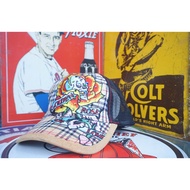 Trucker Hat Hat Men Ed Hardy Unisex One Size Black Plaid