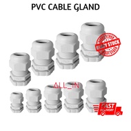 Nylon Pvc Cable Gland PG Gland Pvc Gland White PG7 PG9 PG11 PG13.5 PG16 PG19 PG21 PG25 PG29 O Ring