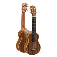 Coco 21 Inch Ukulele (Guitar Shape) Zebrano Wood (Free 4 String Ukulele)