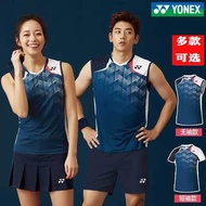 2022 Yonex/yonex เสื้อแขนกุดไซส์ใหญ่,เสื้อผ้าแห้งเร็วชุดแบดมินตันฤดูร้อนสำหรับผู้ชายและผู้หญิง