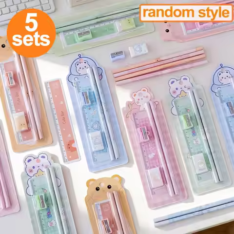 5-Piece Cartoon Stationery Set, Pencils, Stationery Kit, Stationery Supplies, Cute Stationery, Suita