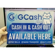 GCASH QR AND CASH IN CASH OUT RATE LAMINATED SIGNAGE