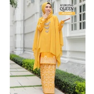 Kurung Moden Queen 「 Mustard 」 Kurung Permaisuri Songket Printed