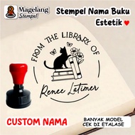 AESTHETIC BOOK NAME STAMP EX LIBRIS STAMP/ CUSTOM NAME STAMP/ FLASH STAMP/