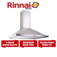 Rinnai Cooker Hood (90cm) 3-Speed Settings With Button Control Mesh Filter Chimney Cooker Range Hood RH-C119-SS