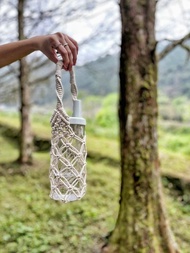 Macrame 編織棉繩飲料袋/水瓶袋/環保提袋/水瓶提袋