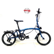 2023 3Sixty G6 6s 6speed External Gear 16" M Bar Trifold Folding Bike 360 16inch Foldie Bicycle
