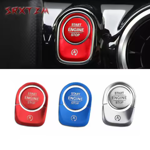 Car Engine Start Stop Button Trim Cover For Mercedes Benz A B Cla Glb Gla Class Amg A35 A45 W177 V17