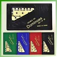 Double 6 Six Dominoes With Box Traditional Standard Set of 28 Tiles Travel Game Board Games