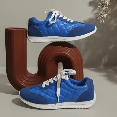 Blue Lightweight Breathable Women's Sneakers Casual Sport Running Shoes 2025 New Style Zapatos De Mu