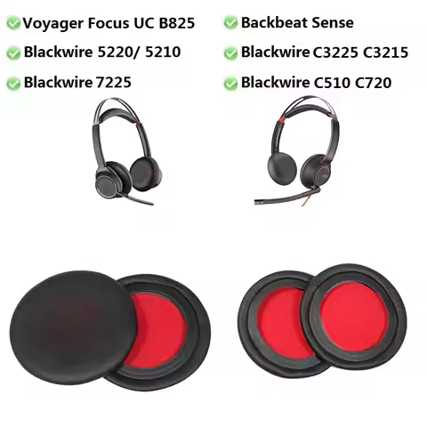 Original Ear pads For Plantronics Voyager Focus UC B825 Blackwire 5220/ 5210, Backbeat Sense Traffic