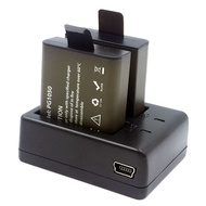 Charger + 2 Baterai Kamera SJCAM SJ4000 EKEN H9R H9 H8PRO H8R H8 H3R H3 PG1050