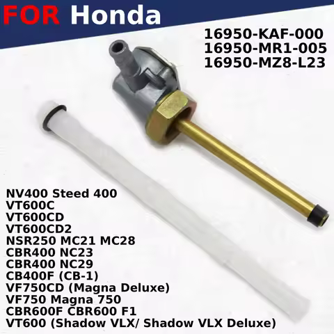 Gas Fuel Petcock Tap Valve Switch Pump For Honda NV400 Steed 400 VT600 VT600C VT600CD VT600CD2 NSR25