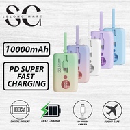 【SG INSTOCK】K92 Small Mini 10000mAh PD Fast Charging Powerbank With Build-In Cables
