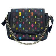 美國 Loungefly x Sour Patch Kids 黑色皮革 斜咩袋