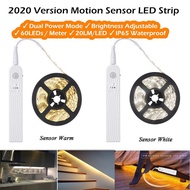 Motion Sensor LED Strip / Closet Bed Corridor Light / 1 - 3 meters / Dual Power