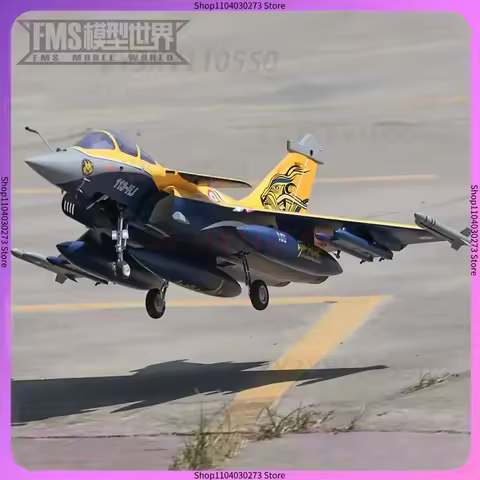 FMS 80mm French Rafale Fighter RC Plane 1/10 Scale Brushless Motor Remote Control Fixed Wing Model P