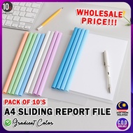 10Q 10pcs A4 Slide Report Files / Durable Document Holders for Office & School Use