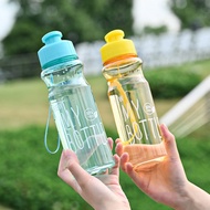 Transparent Sports Water Bottle - Running and gym water bottle - 550ml plastic water bottle