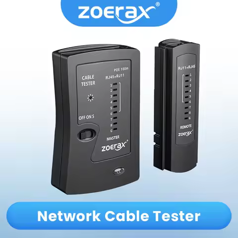 ZOERAX Network Ethernet Cable Tester for LAN RJ45 Cat5 Cat5e Cat6 Cat6a Cat7 UTP/Shielded Cable and 