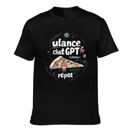 Premium Cotton Ulance Eat Sleep Chatgpt Repeat Pizza And Enjoying Time (4) Good Quality T-Shirt For 