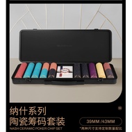 SLOWPLAY Ceramic Poker Chips Set Professional High-End Poker Chips