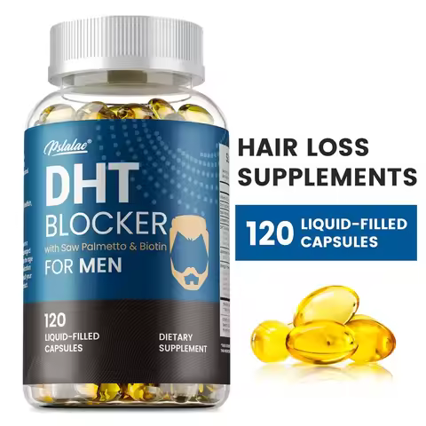 DHT Blockers for Men - Contains Saw Palmetto & Biotin To Promote Natural Hair Growth, Increase Vital