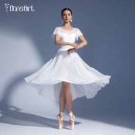 1pc Women's Ballet Leotard - Romantic Fairy Ruffle Sleeve & Mesh Splice Bodysuit, Suitable For Aeria