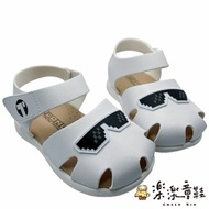 台灣製眼鏡造型學步涼鞋-白色