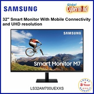 SAMSUNG S32AM700UE 32" 4K UHD Smart Monitor With Mobile Connectivity [LS32AM700UEXXS] (Global Cybermind)