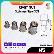Rivet Nut M5 Stainless Steel Insert Nut M5 Rivet Nut/ M5 Furniture Nut/ M5 SS304
