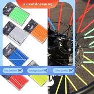 【SWTDRM】12pcs Bicycle Wheel Spokes Reflective Sticker Tube Strip Cycling Reflector DIY